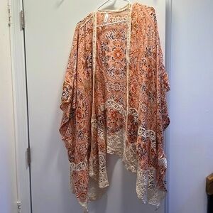 Torrid Women’s Floral Swim coverup One Size Kimono